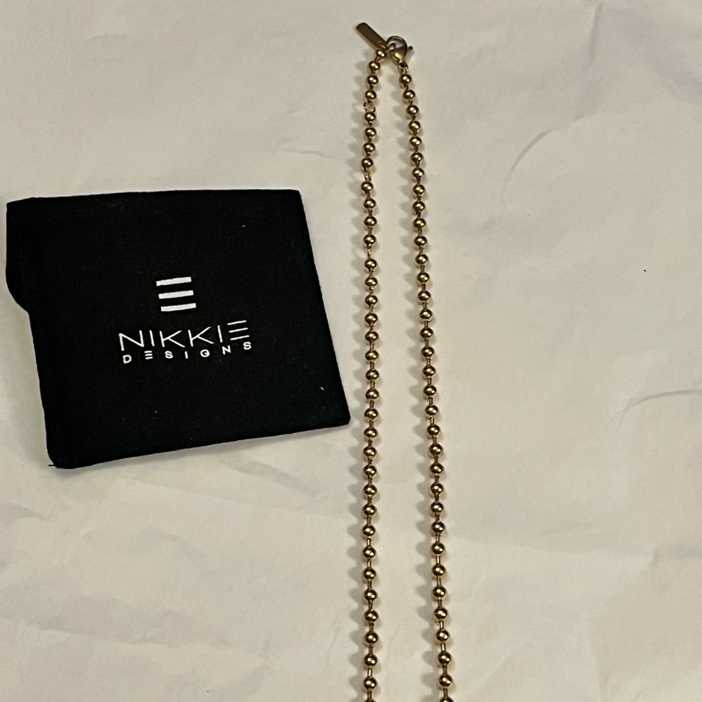 Nikkie Designs Gold Beaded Necklace